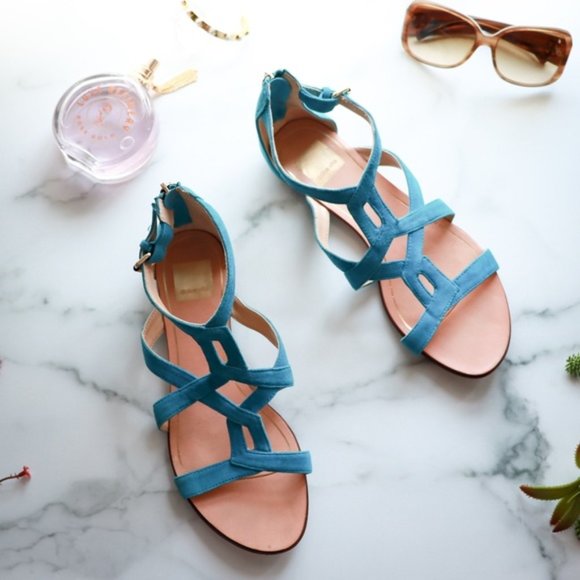 Dolce Vita Shoes - DOLCE VITA turquoise suede gladiator sandal ankle